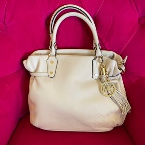 Michael Kors cream leather handbag